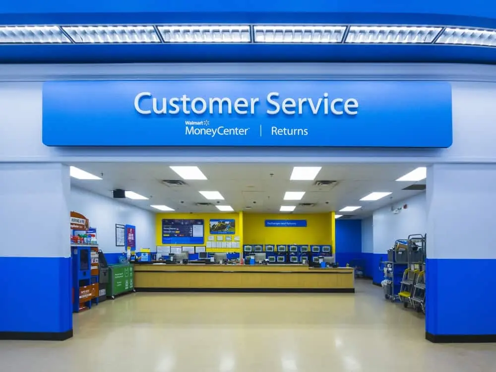 View of Customer Service Department of Walmart Superceter